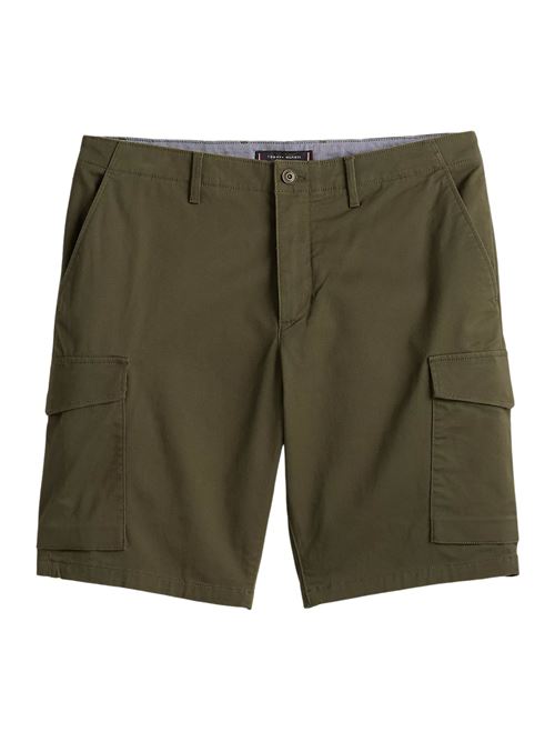 Short cargo uomo verde militare in cotone Tommy Hilfiger | MW0MW23573RBN